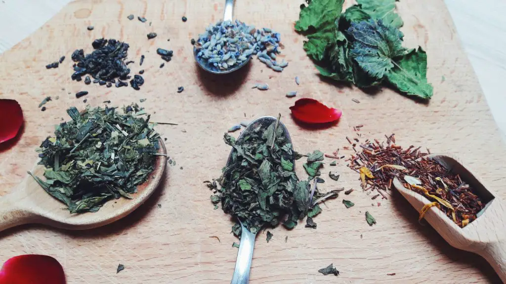 homemade dried herbal tea